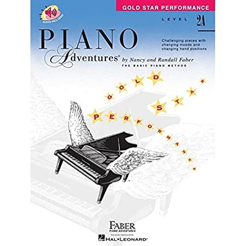 Piano Adventures: Gold Star Performance - Level 2A | Sheet Music with Online Audio Access | Mid Elementary Songbook for Technique and Style | Faber Piano Book with Classical Jazz Folk Repertoire