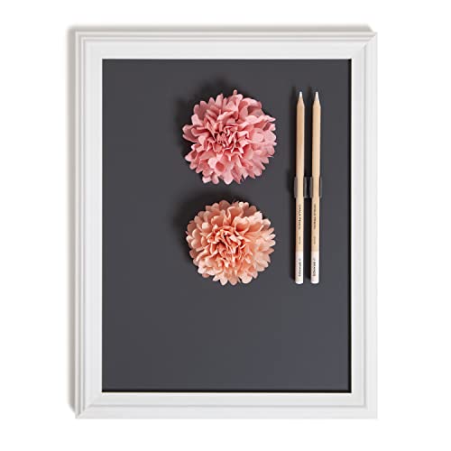 U Brands Magnetic Chalkboard with Decorative Frame, Office Supplies, Includes Magnets and Chalk Pencils, 11” x 14”