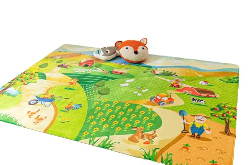 Tapis de jeu de la ferme pour animer la chambre d'enfant Mats & Joy