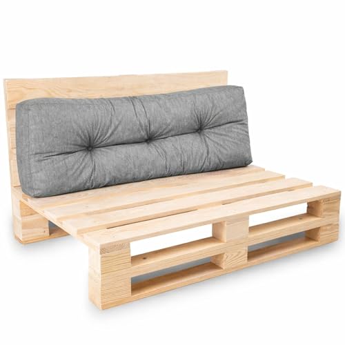 bananair - Coussin Palette Extérieur Confortable - Tissu Résistant, Anti-UV & Déperlant - Coussin Salon de Jardin Extérieur, Balcon, Terrasse (Dossier, 120...