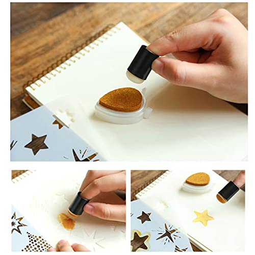 40Pcs/Lot Sponge Finger Daubers Foam With Box Finger Painting Craft Set Fingerpaint Drawing Sponge Foam Finger Chalk Ink #TOP2