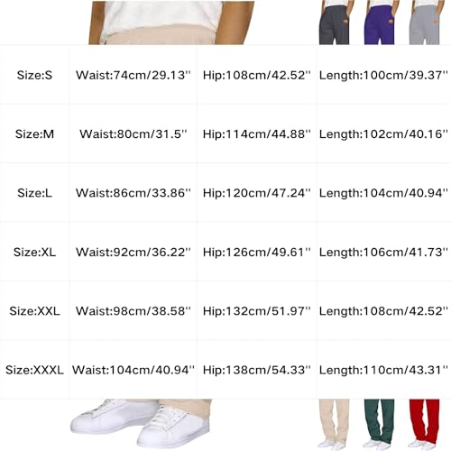 Sweatpants for Man Straight Leg Elastic Waist Sweatpant Drawstring Jogging Hiking Baggy Athletic Pants with Pockets2