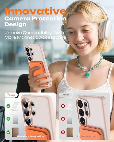 Image of TOCOL for Samsung Galaxy S26 Ultra Case, Compatible with Magsafe, Built-in Magnets, Drop Protection, Slim Translucent Matte for S26 Ultra Phone Case 6.9 inch (Desert)