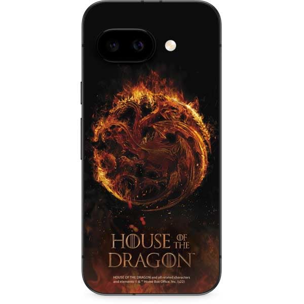 Skinit Decal Phone Skin Compatible with Google Pixel 9a - Officially Licensed HBO House of The Dragon Flaming Tararyen Sigil Design