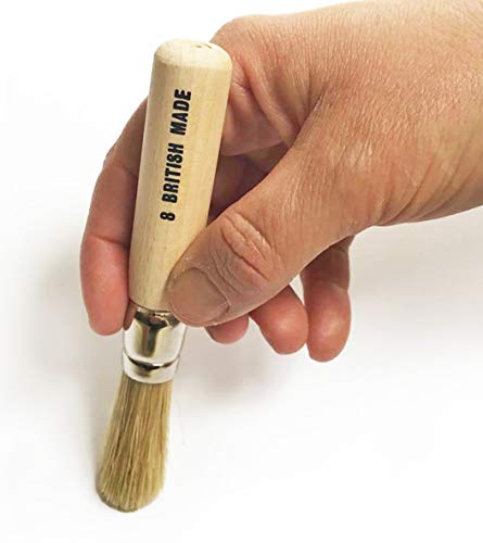 Schablonierpinsel 8 - 18 mm Kuppelspitze Reine Borsten - auch zum Wachsen geeignet! Cover