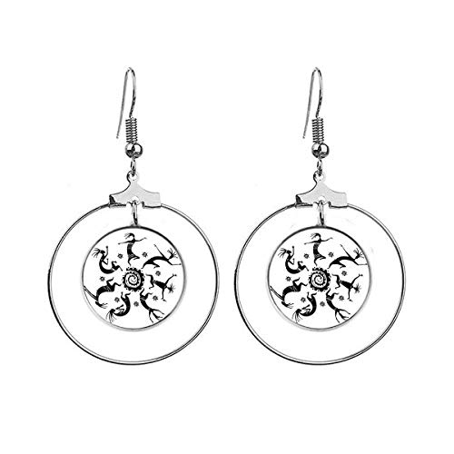 Créoles totems mexicains boucles d'oreilles idéales pour un look festival d'été