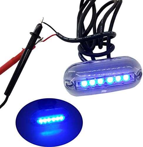 ZONCENG Marine Boat Light, Navigation Light 12V 6 LED Waterproof Night Lamp Underwater Landscape Lights Anchor Stern Lights Sailing Signal Lights for Marine Boat Accessories (Blue)