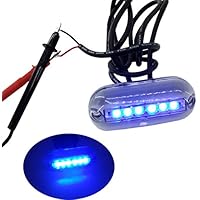 Luz del Barco, ZONCENG 12 V 6 LED luz Marina Noche Bajo el Agua Luz Paisaje Luces para Barco Marino Accesorios Impermeable (Azul)