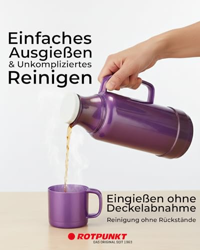 ROTPUNKT Isolierflasche 0,25 L mit integriertem Becher - Hochwertige Isolierkanne Made in Germany I Bis zu 24 h heiß & 36 h kalt (Andreas… – Ansicht 5