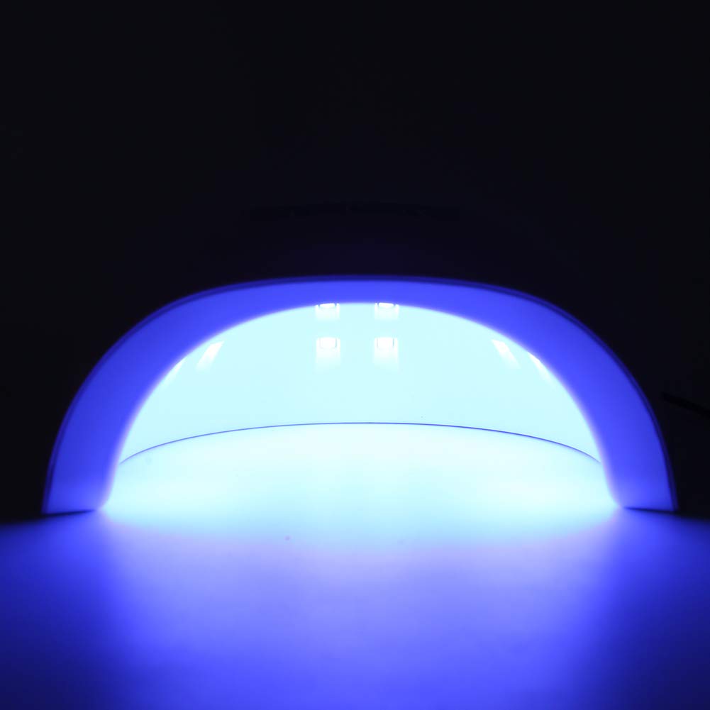 Pongnas Lampa UV LED do suszenia paznokci, profesjonalna suszarka do paznokci 54W, 3 timery 30S/60S/90S, przenośna lampa USB do utwardzania ż do paznokci, różowa (54W)