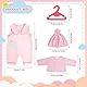 Kleidung Outfits für Baby Puppen, 2 Stück Puppenkleidung Baby Born Kleidung Bekleidung Outfits für Baby Puppen, Puppenkleider Set mit Hut Langarm Hose Kleiderbügel, Puppenzubehör für 35-45 cm Puppen