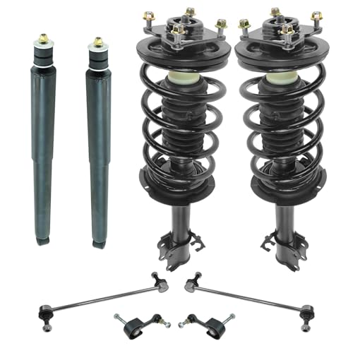 Image of TRQ Front and Rear Suspension Kit Complete Strut & Coil Spring Assembly Shock Absorber Sway Bar Stabilizer Link Compatible with 2009-2012 Ford Escape 2009-2011 Mazda Tribute Mercury Mariner