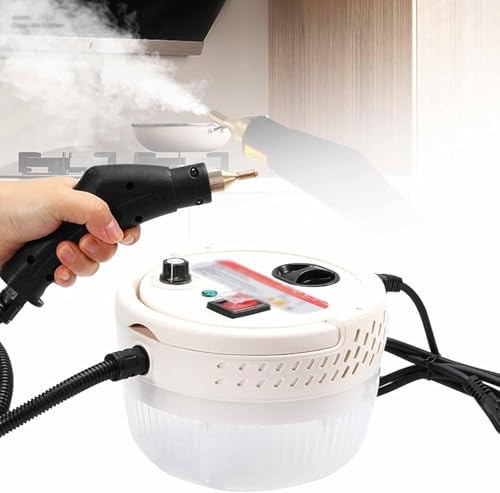 Limpiador a Vapor de Mano, 2500W Limpiador a Vapor, 5.5BAR Alta Presión 105℃ Alta Temperatura Máquina de Limpieza Portátil, 6 Niveles Ajustables para Casa, Tapicería, Coche