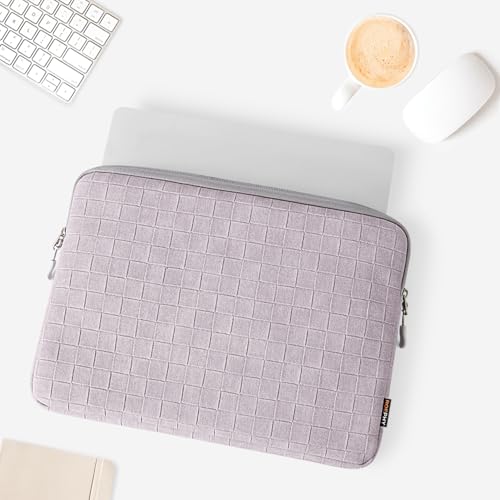 Funda para portátil de 16 pulgadas impermeable con bolsillo de accesorios morada 6