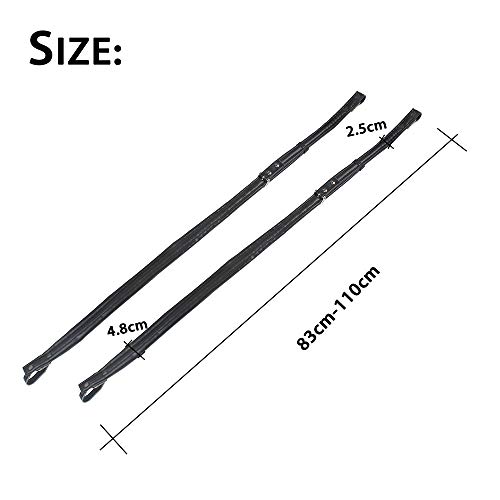 MUPOO Accordion Straps, Adjustable Leather Shoulder Straps for 16-120 Bass Accordions Musical Instrument Accessories, Black - Thumbnail 7