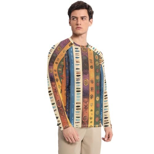 Ethnic Style Men's Rash Guard Fishing Long Sleeve UV Sun Protection Running3