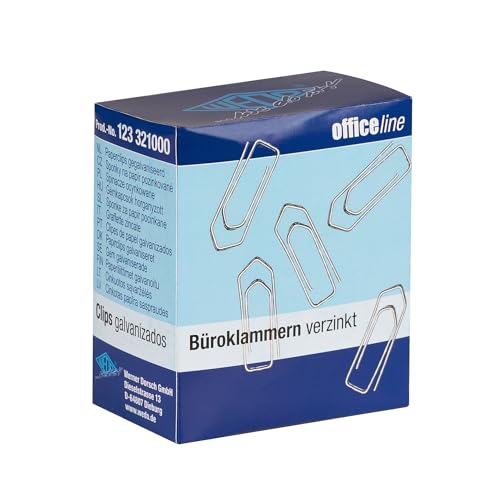 Preisvergleich Produktbild WEDO Büroklammer 32 mm spitz, 1000er Pack, glanzverzinkt