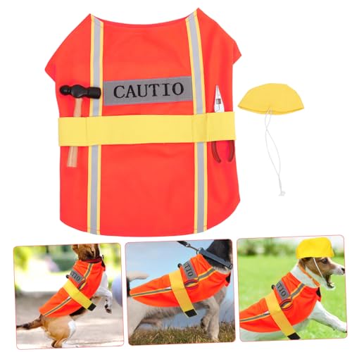 Disfraz para perro color naranja tamaño L BESPORTBLE miniatura 2