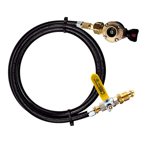 LPG GPL Juego de recarga de botellas de gas Adaptadores LPG Adaptador para llenar remotamente Vacío 21mm Clip en tipo cilindros 1 metro Cover