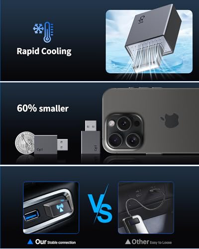 Image of Wireless CarPlay Adapter for iPhone Plug & Play Seamless Connection Convert Wired to Wireless CarPlay for iOS 10+ and Cars from 2016