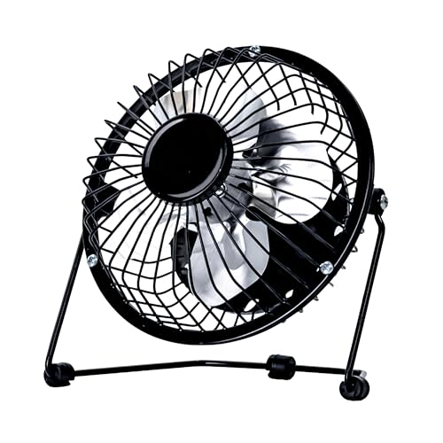 Status 4 Inch USB Desk Fan, Mini Portable, Single Speed, Black, Compact Personal Cooling Fan for Office Travel (SUSBBLKWFAN1PKB4)