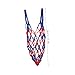 POPETPOP Portable Nylon Ball Net Bag for Basketball Volleyball Soccer 4pcs Mesh Storage Bags Strap for Outdoor Sports and Equipment Organization