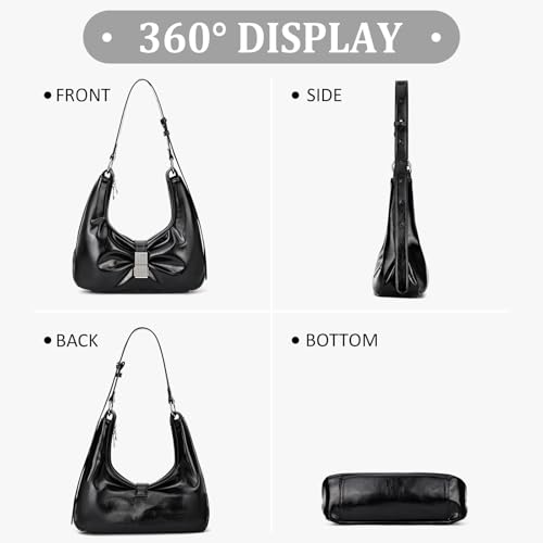 Image of BADDIES Fashion Hobo Bags for Women Shoulder Hobo Purses Soft Vegan Leather Handbag With Adjustable Strap