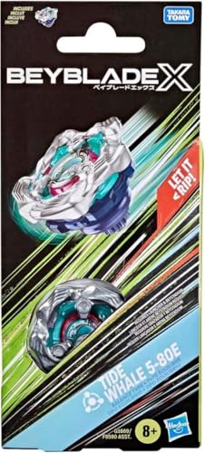 Beyblade X Booster Pack Tide Whale 5-80E avec toupie de Type équilibre, toupies de Combat Authentiques Takara Tomy dès 8 Ans