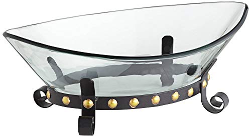 Kensington Hill Rayden 23 1/4" Wide Decorative Glass Bowl With Studded Base #TOP4