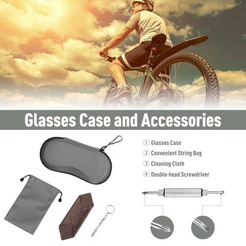Image of FINTIE Sunglasses Case, Hard EVA Shell Shockproof Sport Glasses Case with Metal Carabiner Travel Zipper Eyeglasses Holder