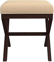 Vista 10 de Hillsdale Morgan - Taburete tapizado sin espalda para sala de maquillaje o baño, color espresso