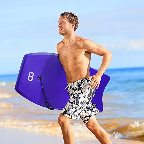 Woowave Bodyboard 33-Inch/37-Inch/42-Inch Premium Ixpe Body Board With Coiled Wrist Leash, Super Lightweight Eps Core And Hdpe Slick Bottom, Perfect Surfing For Kids Teens And Adults #TOP5