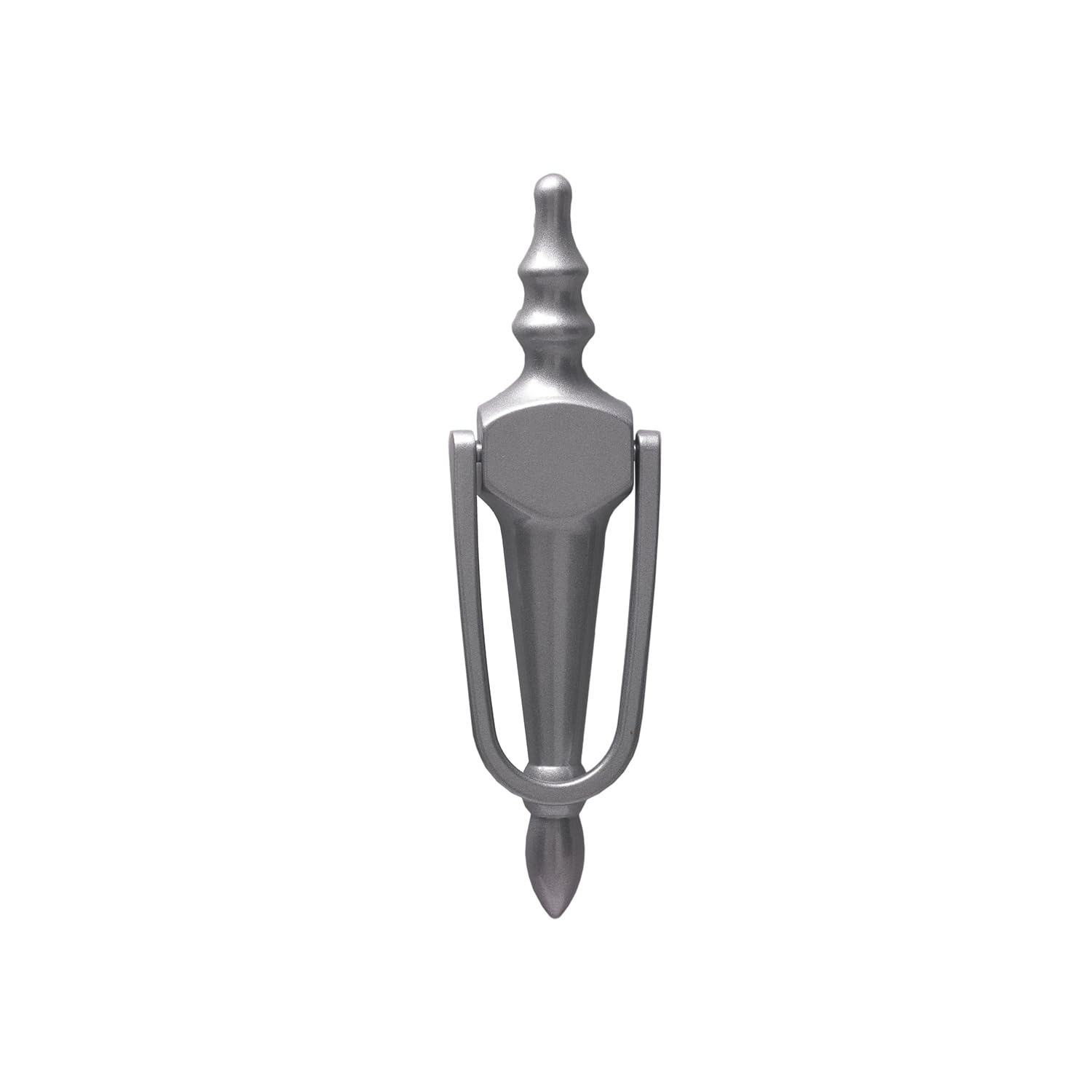 Kooples Hardware Slim Nu Victorian Urn Large Door Knocker Without Spyhole Face Fix – Traditional Brass Front Door Knocker in Slimline Urn Style – Fixings Included (Silver)