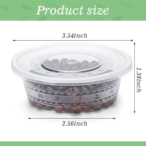 Image of Augshy 50 Sets 10 oz Clear Plastic Containers with Lids, Stackable Food Storage Boxes for Meal Prep Snacks and Desserts Microwave and Freezer Available Storage Boxes & Organizers