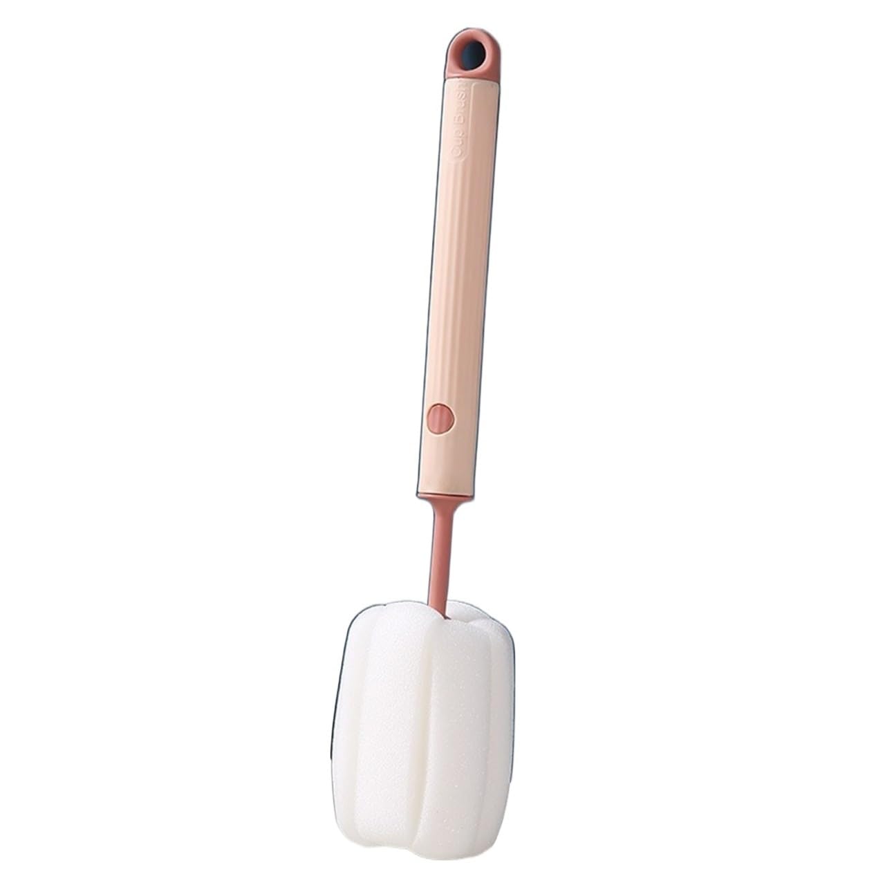 Bottle Brush Long handle Sponge Brush For Bottle And Thermos Cleaning With Replaceable Head(Pink-1pcs)