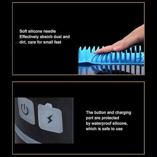 HEEPDD Lave-Pattes Chien USB Rechargeable, Nettoyeur Automatique de Pattes avec Brosse Silicone Douce pour Grands Chiens 40x13.5 cm, Solution Hygiène Entrée Maison pour Animaux (Noir)