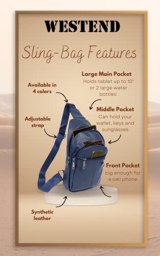 WESTEND Synthetic Leather Crossbody Sling Bag Backpack with Adjustable Strap4