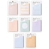 8 Planner Sticky Note Pads Set – Sticky Note Pads, 60 Sheets/pad, for Daily Weekly Monthly Planning to Do List Note Book