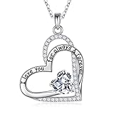 Iefil Necklace Gifts for Women, 925 Sterling Silver Birthstone Necklace Birthday Day Gifts for Women