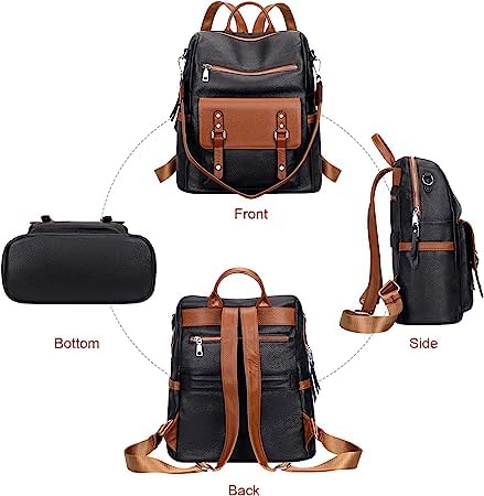 Image of Women High Qulity Multipurpose Backpack Handbag Purse, Travel Backpack Shoulder Bag for Ladies,Girls,Unisex