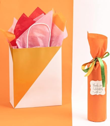 Image of ECO SARRAS 8 COLOR SET MULTI-PURPOSE WRAPPING PAPER FOR GIFT WRAPPING, HAMPERS, ART N CRAFT, DIY PROJECTS, FLOWER MAKING, CLOTHES, CANDLES, WEDDING DECORATIONS, HOLI MOTHERS DAY DECORATION (60 SHEETS)