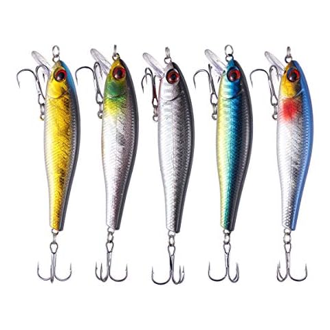TUXIBIN Juego de 5 Señuelos de Pesca Topwater Cover