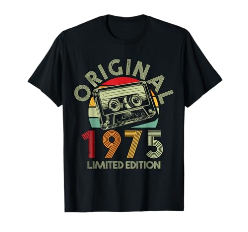 50.Geburtstag Original Männer Frauen Vintage Jahrgang 1975 T-Shirt