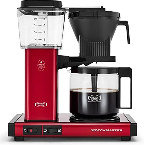 Moccamaster 53944 KBGV Select 10-Cup Coffee Maker, Candy Apple Red, 40 ounce, 1.25l