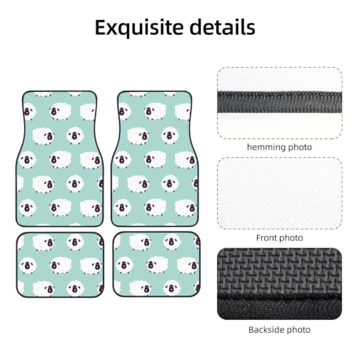 Alfombrillas para coche lavables que evitan resbalones diseño de oveja 3