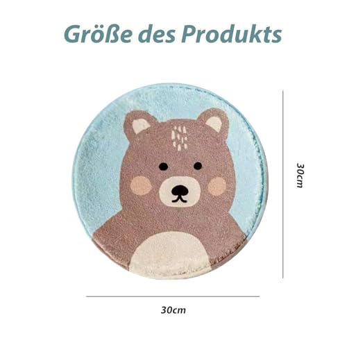 2er Set Sitzkissen Kinder, Stuhlkissen Rund, Sitzkissen Rund mit Rutschfesten Einlagen, Bodenkissen Kinder, Sitz Auflage Tier, Polster, Stuhlauflage für Drinnen und Draußen, 30*30cm (Standard)
