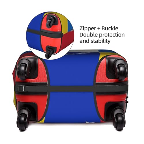 Travel Luggage Cover Half Nicaragua Half Venezuela Flag Fashion Washable Baggage Suitcase Protector Fit For Luggage Large3