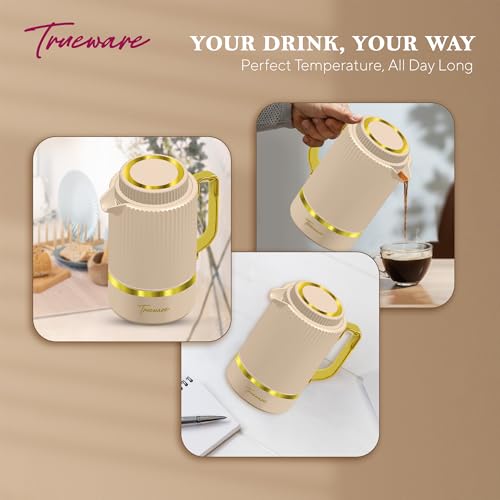 Image of Trueware Marvel 800 Insulated Flask - 750 Ml | PU Insulated Inner Stainless Steel Hot & Cold Flask, BPA Free, Leak Proof, Ideal for Tea, Coffee, Water, Hot Beverages