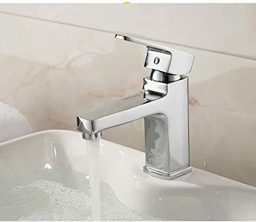 Robinet cascade en laiton chromé pour lavabo de salle de bain carré