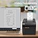 Rongta Thermal Receipt Printer, 80mm Receipt Printers, Thermal Pos Printer with Auto Cutter Support Cash Drawer,USB Serial Ethernet Support ESC/POS, Compatible with Windows/Mac/Linux